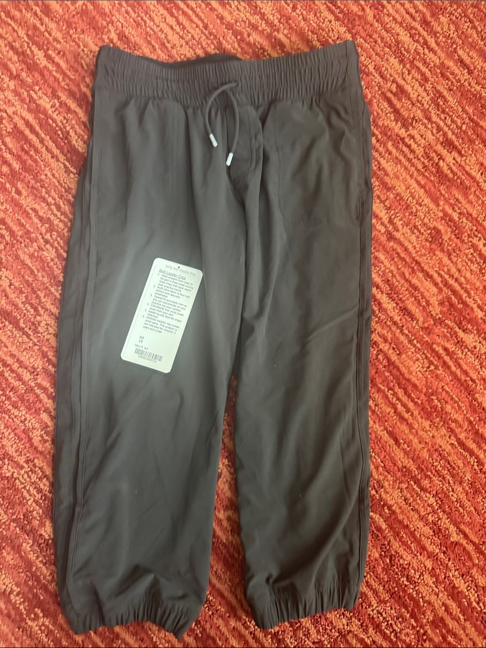 Ivivva Black Girls' Skill Leader Crop Sz 14